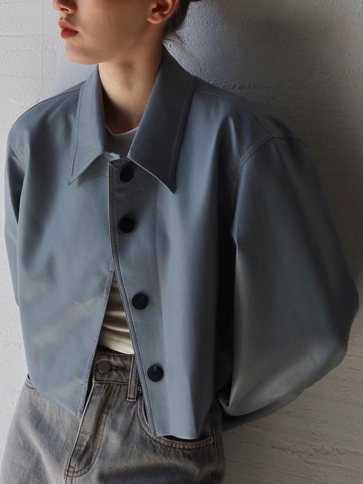 Damen modische cropped Jacke Drune