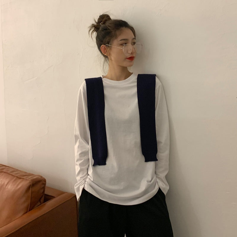 Damen Langarmshirt mit klassischem Schnitt und hochwertigem Baumwollmaterial