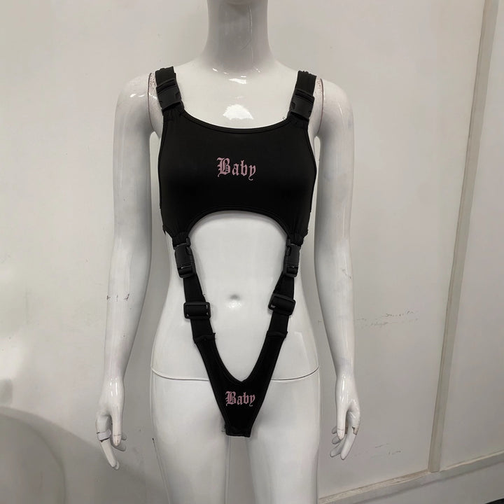 Damen Wickelbody mit einzigartigem Design und verstellbaren Riemen Drune