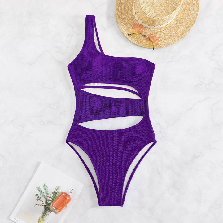 Damen Einteiler Badeanzug mit asymmetrischem Schnitt und raffinierten Cut-Out-Details Drune