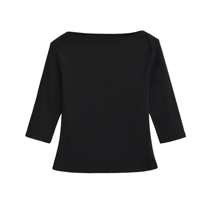 Damen Langarmshirt mit lockerem Schnitt und eleganten Schulterdetails Drune