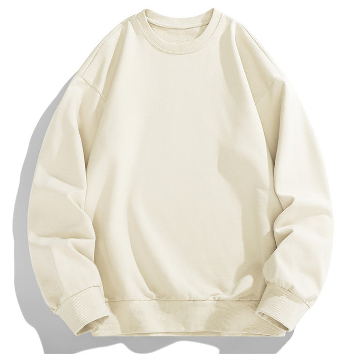 Herren Oversize Rundhals-Sweatshirt mit Rippbündchen und dropped-shoulder Schnitt Drune