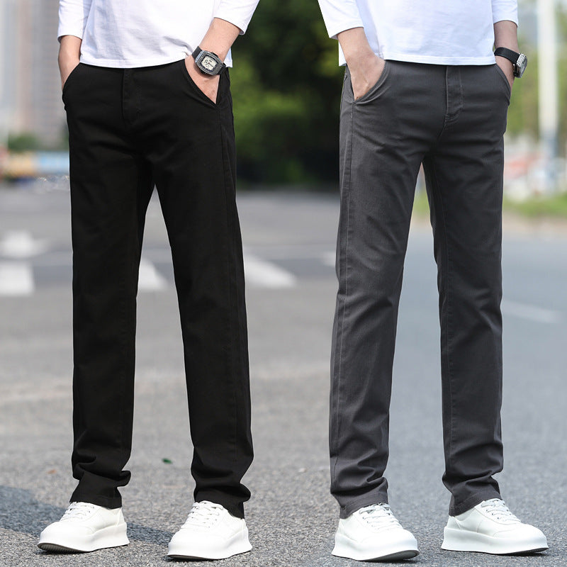 Herren Slim Fit Stretch-Hose mit elastischem Bund und geradem Bein Drune