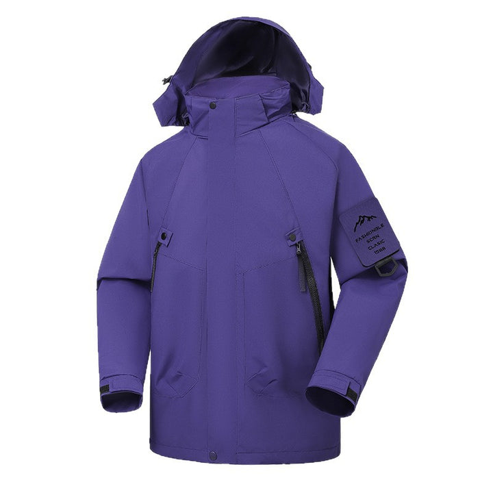 Herren Wasserdichte Softshell-Outdoorjacke mit verstellbarer Kapuze und versiegelten Nähten Drune