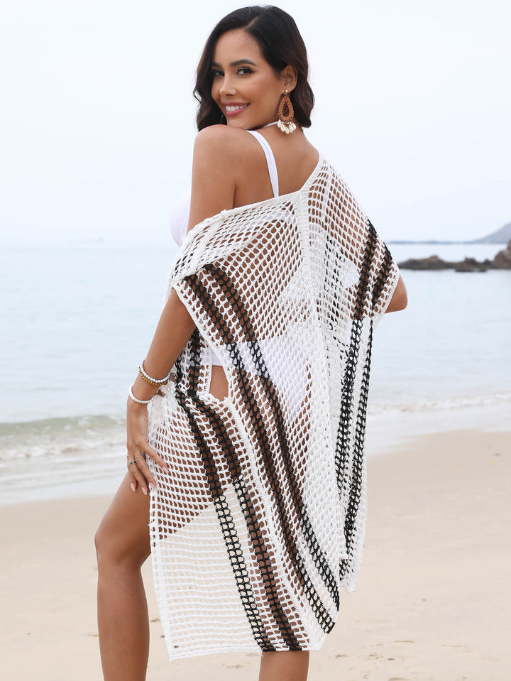 Damen Strickkimono aus luftigem Netzmaterial Drune