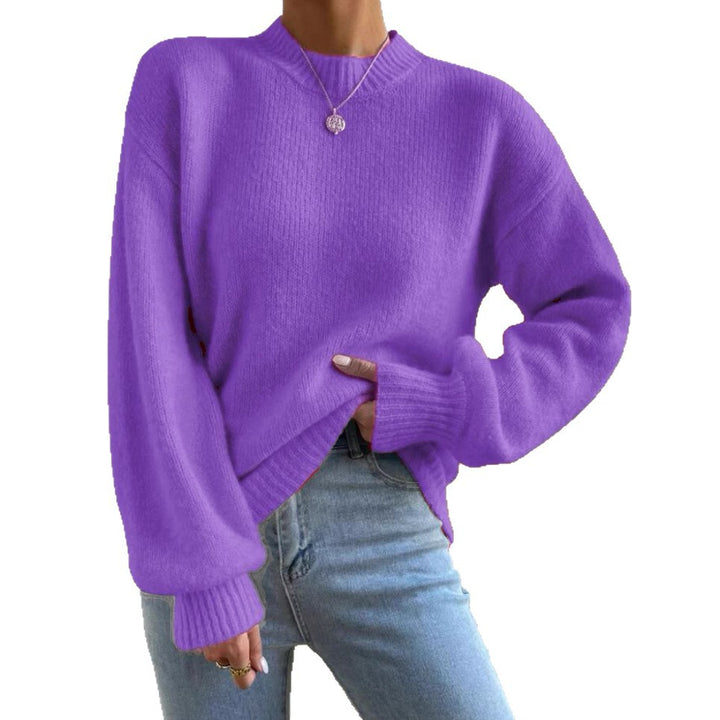 Damen Oversize Feinstrickpullover mit angedeutetem Mohair‑Effekt und verlängerten Rippbündchen Drune