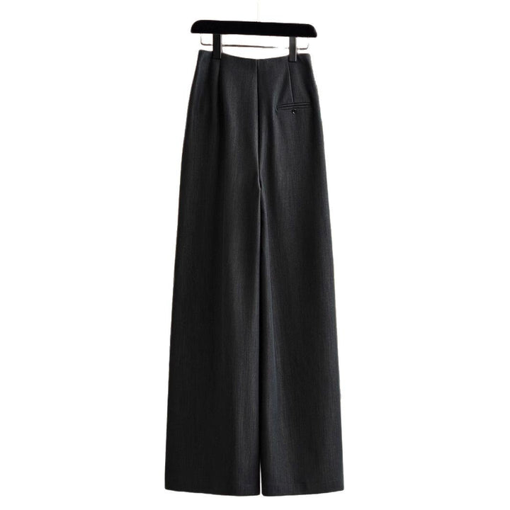 Damen Hochtaillierte weite Bundfaltenhose mit Bügelfalte und fließender Wide‑Leg-Silhouette Drune