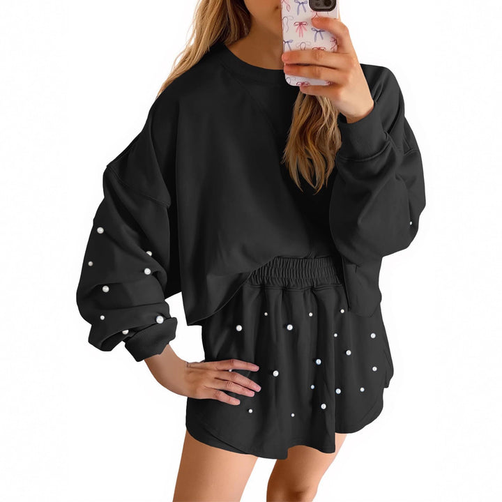 Damen Sportliches Sweatshirt- und Rock-Set Drune
