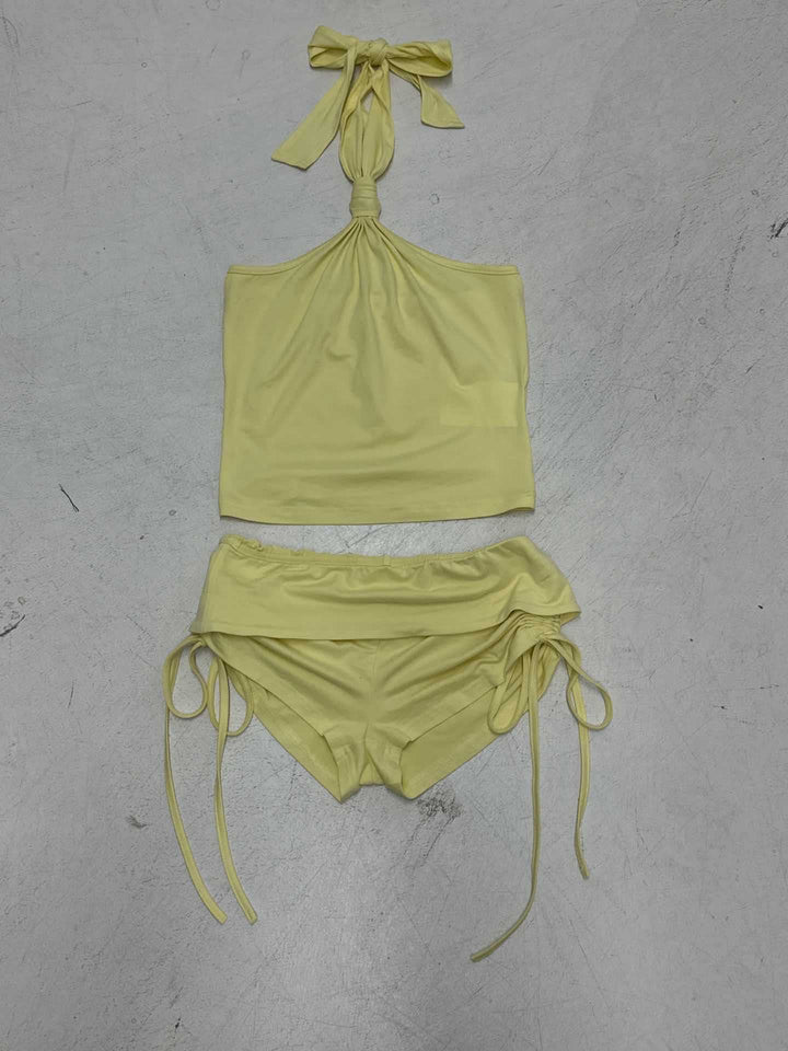 Damen Sportliches Bikiniset mit verstellbarem Trägerdesign und buntem Gummizug Drune