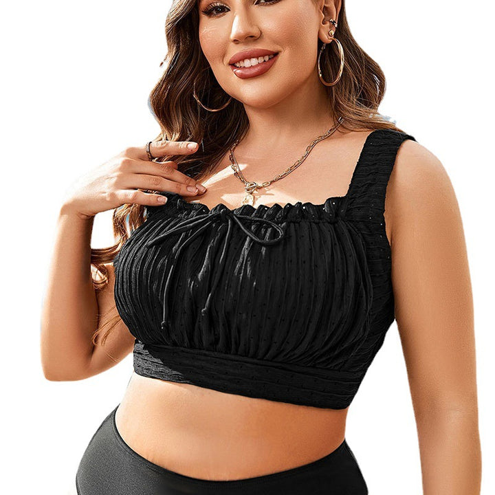 Damen Crop Top mit Rüschendetails Drune