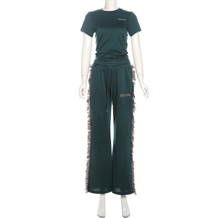 Damen Freizeitanzug mit fransigen Details Drune