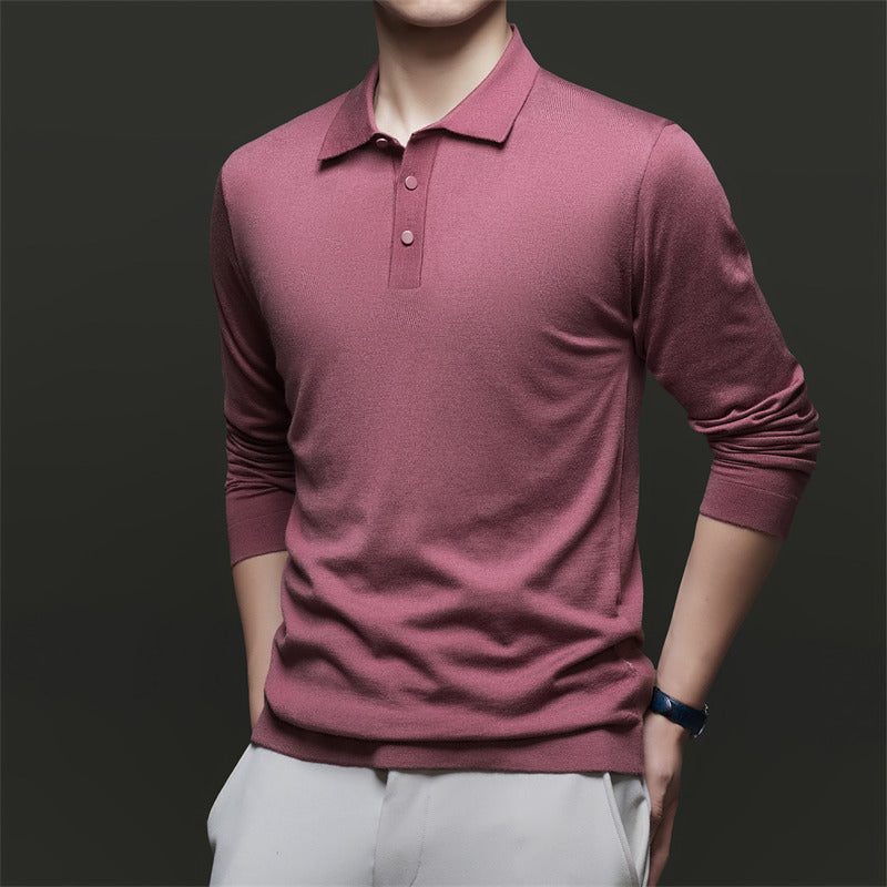 Herren Langarm-Polohemd aus atmungsaktivem Material mit komfortabler Passform Drune