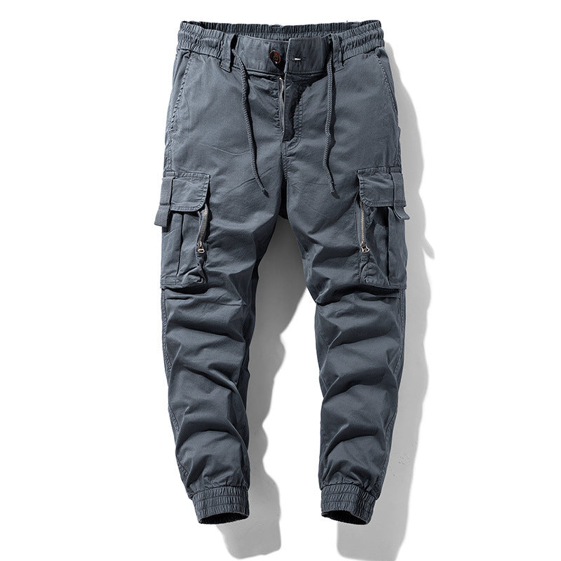 Herren Leichte Tactical-Cargo-Jogginghose mit Tunnelzugbund, Kniepaneelen und Multifunktionstaschen Drune
