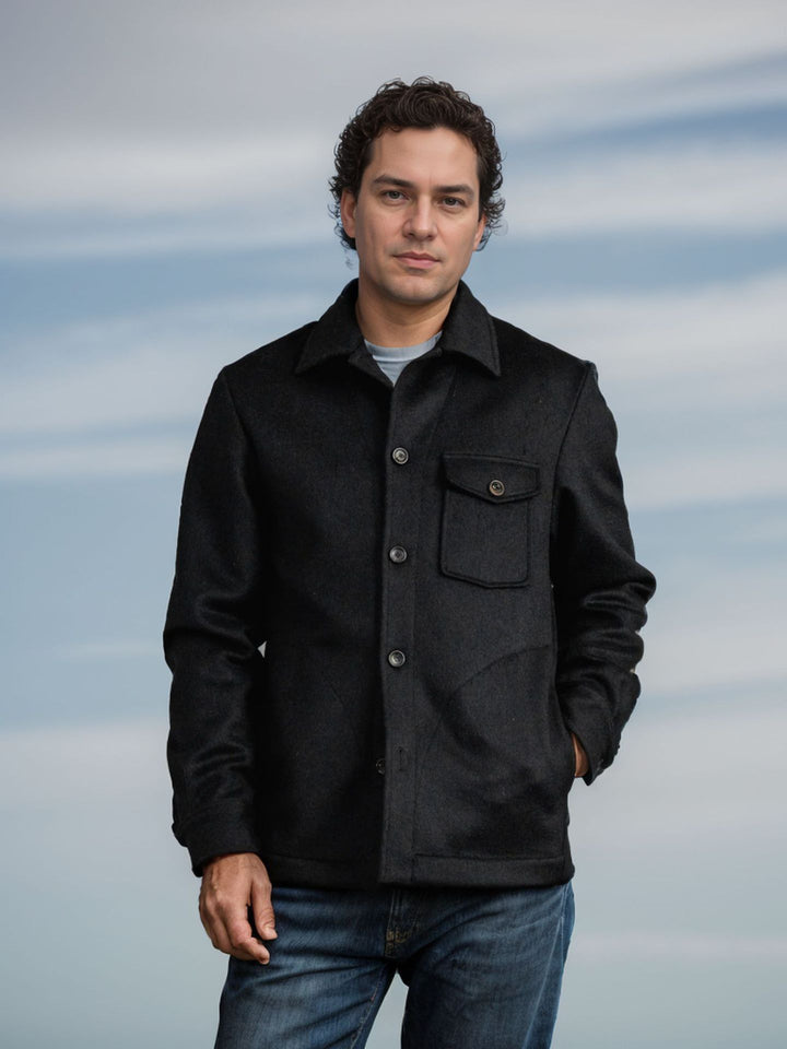 Herren Wolljacke mit praktischen Taschen Drune
