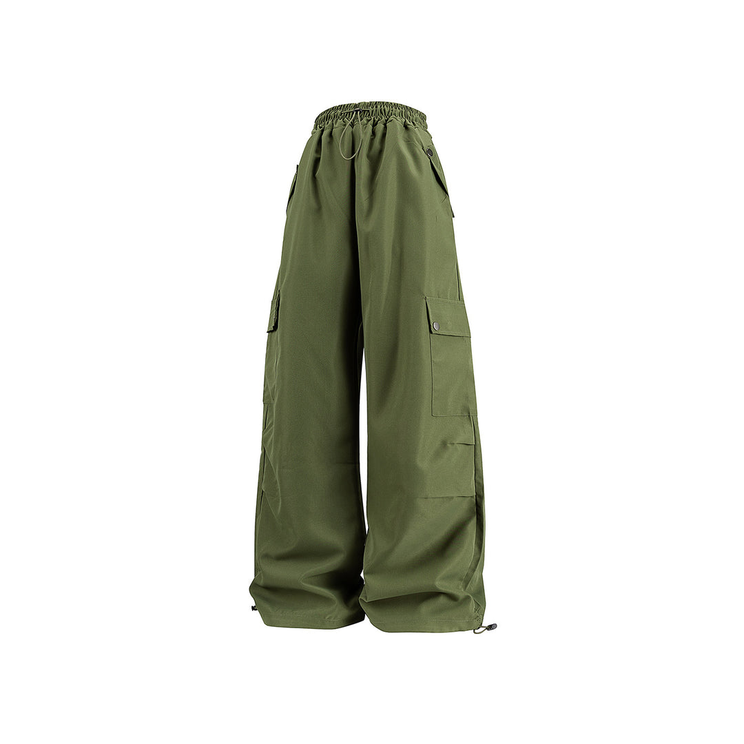 Damen Baggy-Cargo-Hose mit Tunnelzugbund, großen Klappentaschen und verstellbarem Saum Drune