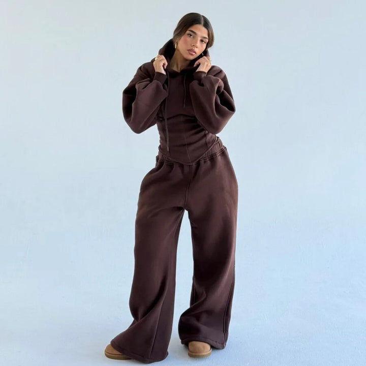 Damen lässiger Oversized Hoodie mit figurschmeichelndem Schnitt und weitem Bund Drune
