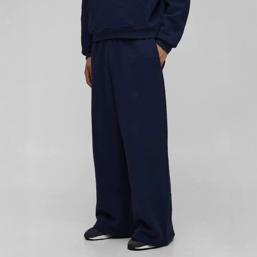 Unisex nan gefütterte Sweatpants mit elastischem Komfortbund, geradem Bein und seitlichen Eingrifftaschen Drune