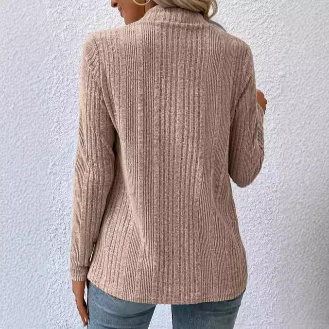 Damen Strickjacke mit asymmetrischem Saum und feinem Rippmuster Drune