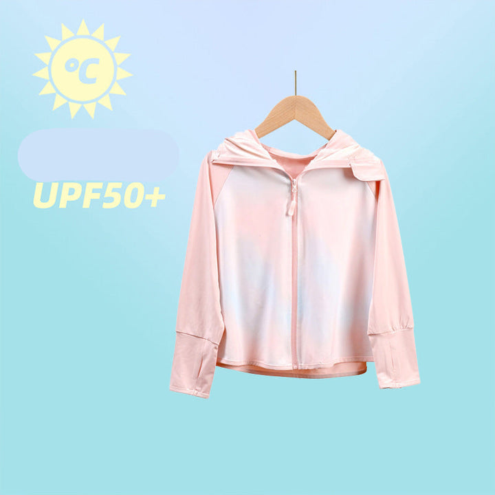Jungen atmungsaktive Kapuzenjacke mit UV-Schutz Drune