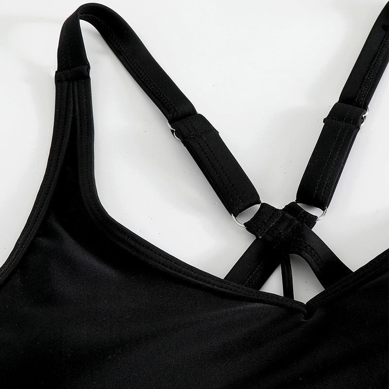 Damen Sportliches Tankini-Set mit verstellbaren Trägern und figurformendem Schnitt Drune