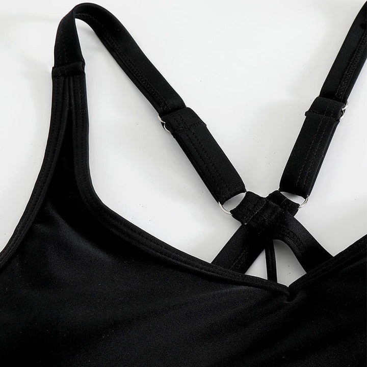 Damen Sportliches Tankini-Set mit verstellbaren Trägern und figurformendem Schnitt Drune
