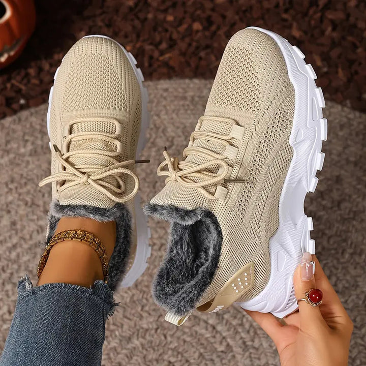 Damen Kuschelige Sneaker mit Fleece-Futter Drune