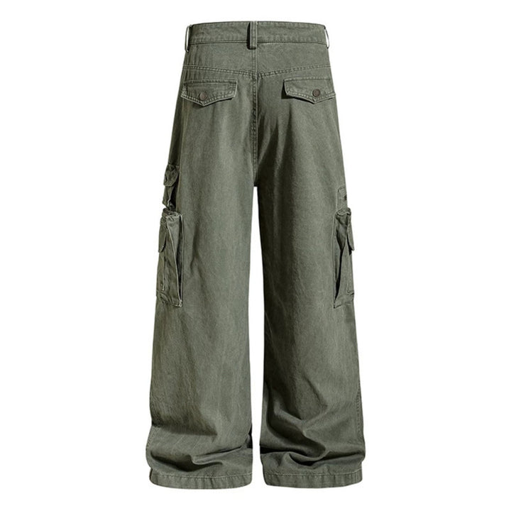 Damen weite High‑Waist Cargo‑Culottehose mit großen Klappentaschen und verstellbarem Saum Drune