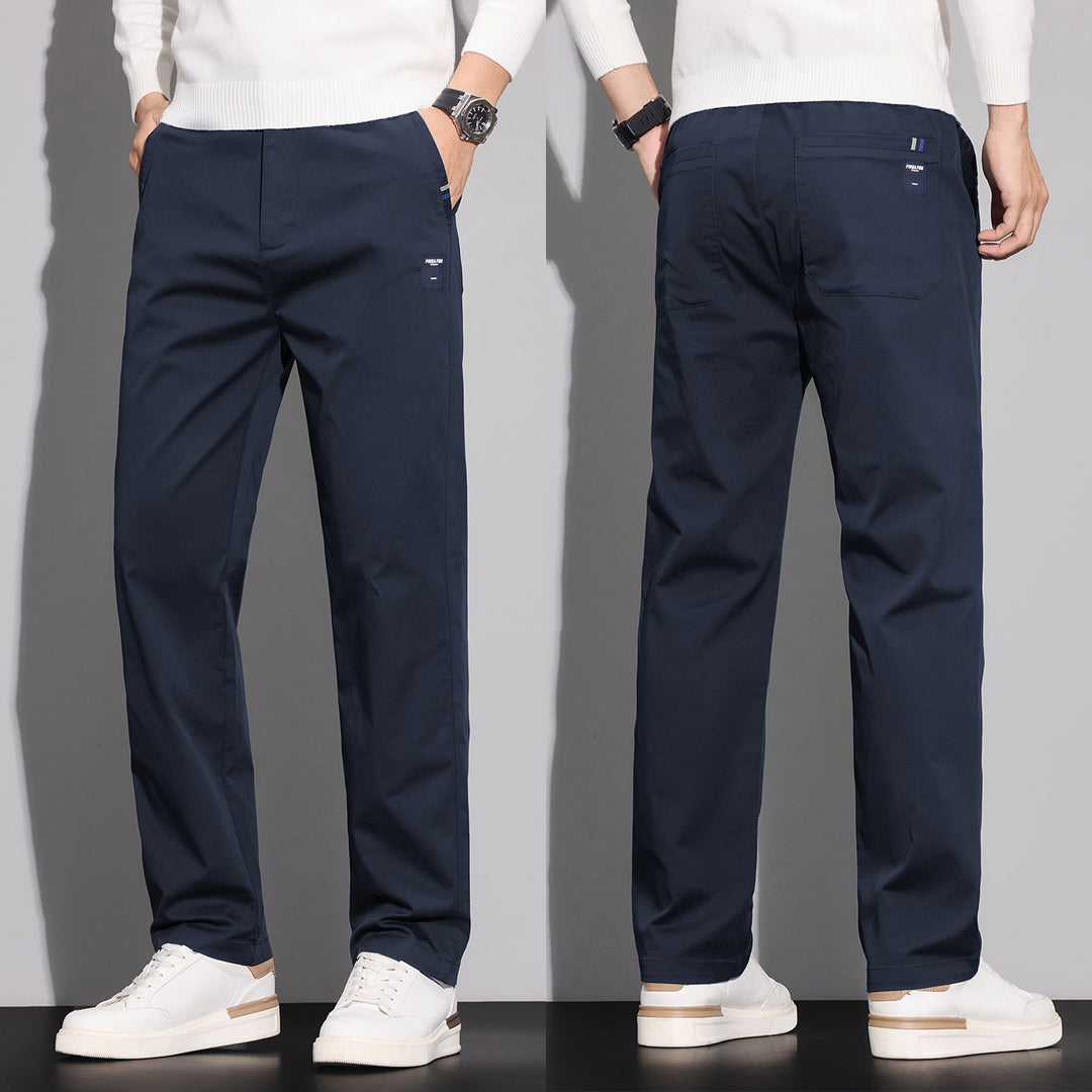 Herren Baumwoll-Chino mit geradem Schnitt und aufgesetzten Gesäßtaschen Drune