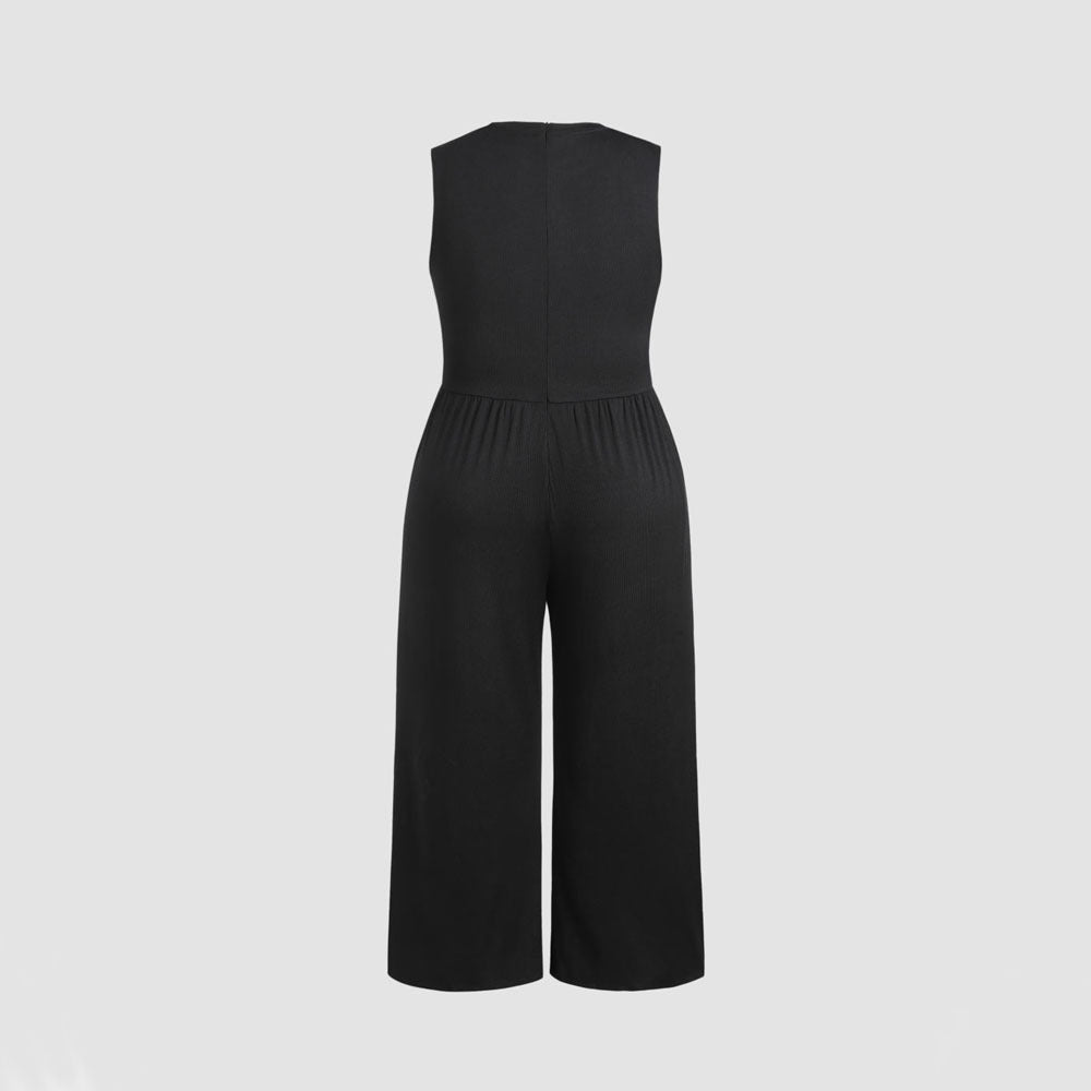 Damen Jumpsuit mit elegantem schulterfreiem Design und praktischen Seitentaschen Drune