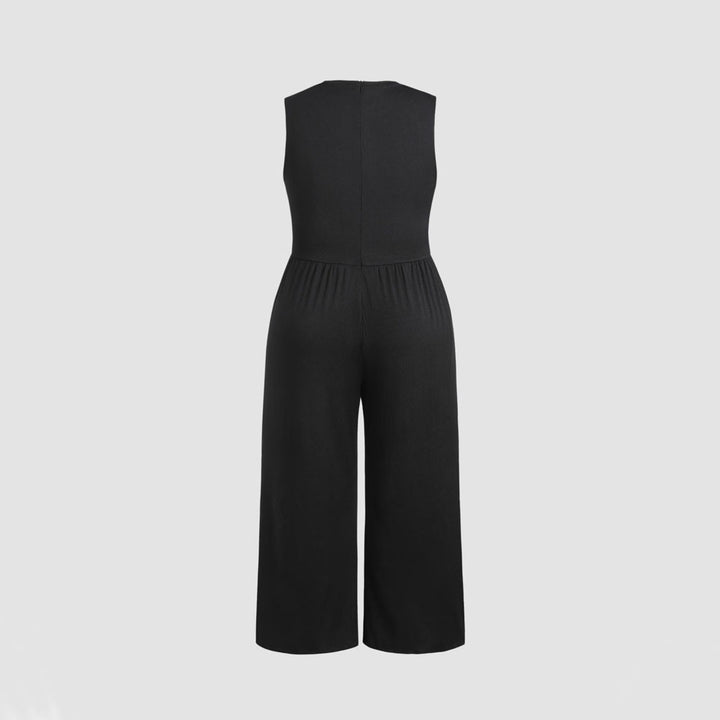 Damen Jumpsuit mit elegantem schulterfreiem Design und praktischen Seitentaschen Drune