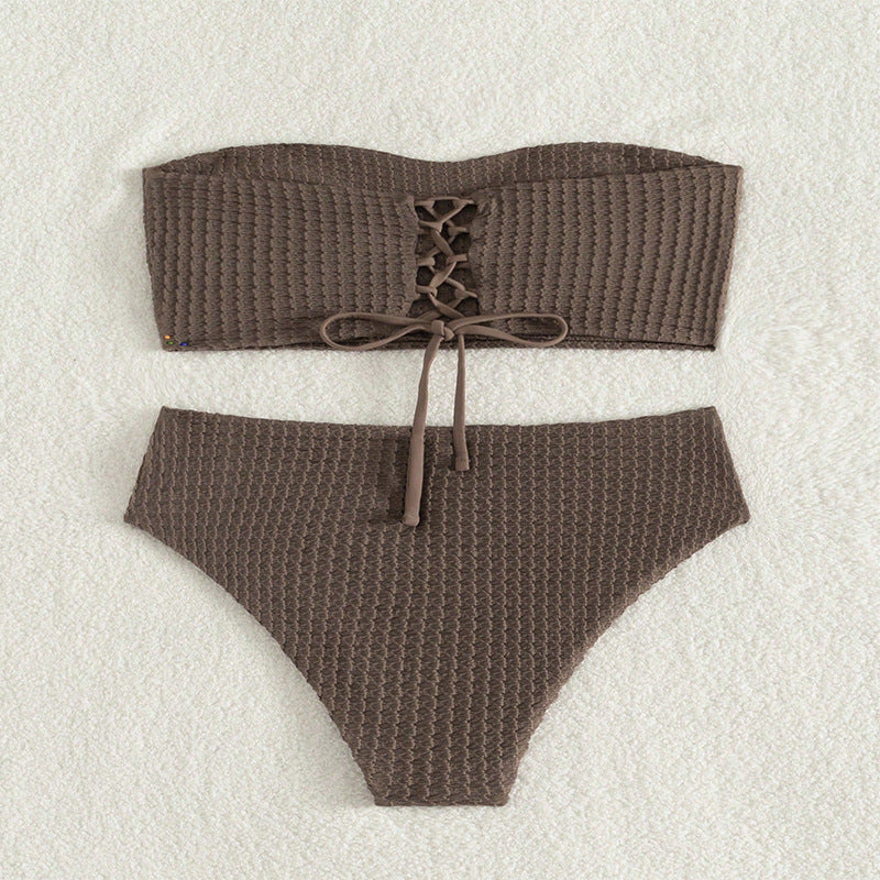 Damen Bandeau-Bikini mit trendy Freizeitdesign Drune