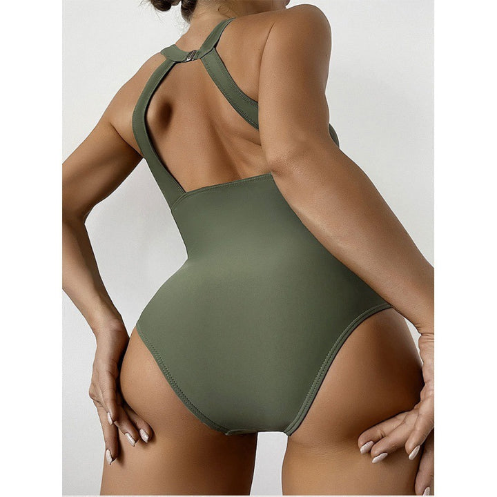 Damen Einteiler Badeanzug mit stylischem Mesh-Detail Drune