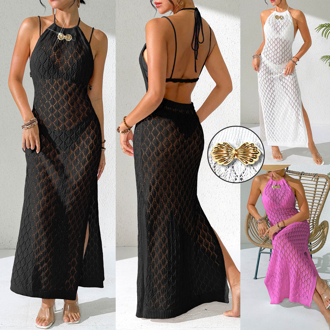 Damen gehäkeltes Maxikleid Drune