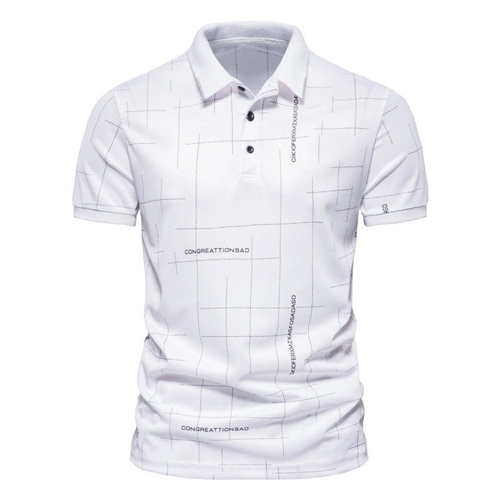 Herren Poloshirt mit modernem grafischen Druck und atmungsaktiver Funktion Drune