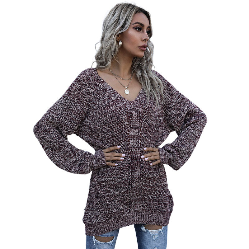Damen Großer Strickpullover Drune