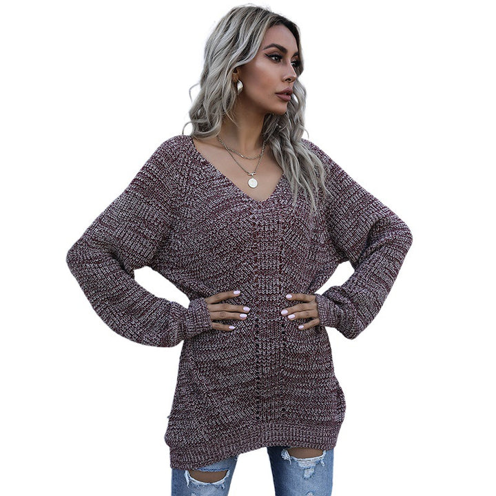 Damen Großer Strickpullover Drune