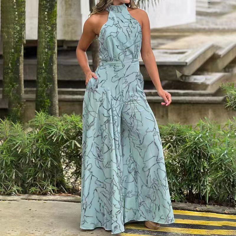 Damen Eleganter Longline Jumpsuit mit Stehkragen, Ballonärmeln und Seitentaschen Drune