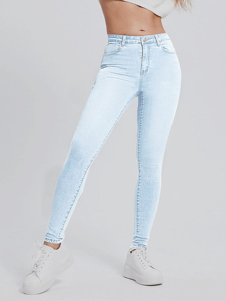 Damen Slim Fit Jeans mit hohem Taillenschnitt und figurformendem Stretch Drune