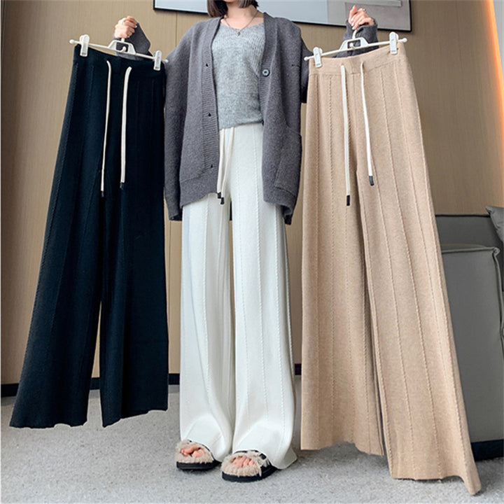 Damen Weit geschnittene Freizeithose mit elastischem Bund und praktischen Taschen Drune