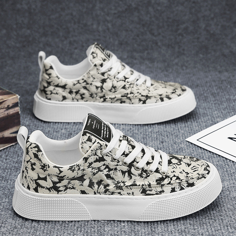 Damen Modische Sneakers mit floralem Muster und rutschfester Sohle Drune