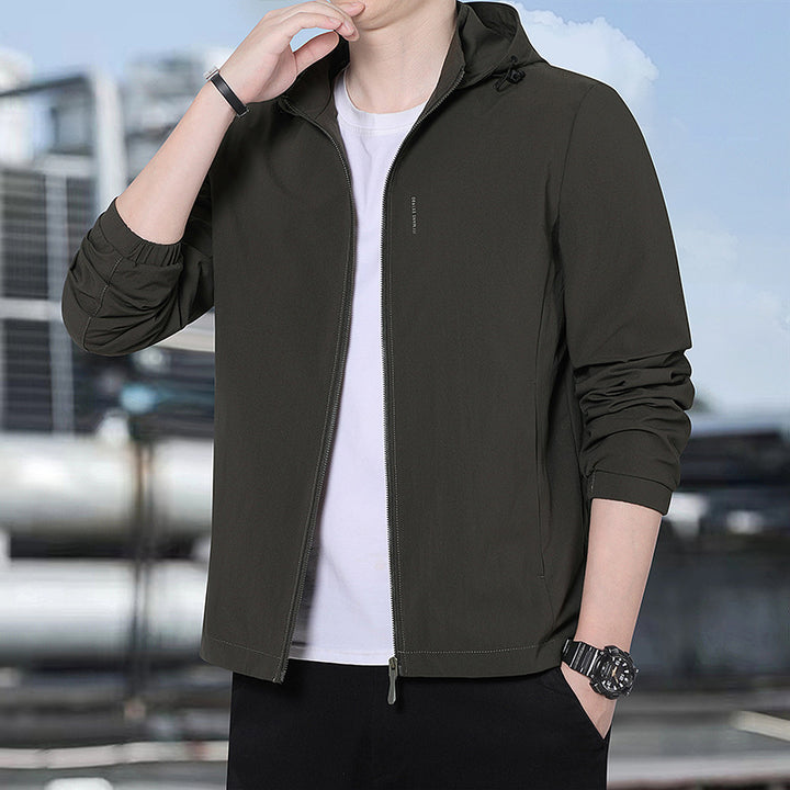 Herren Kapuzen-Softshelljacke mit kariertem Innenfutter, windabweisend und leicht gefüttert Drune