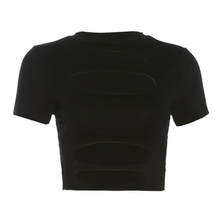 Damen cropped Oberteil mit Cut-Out-Design Drune