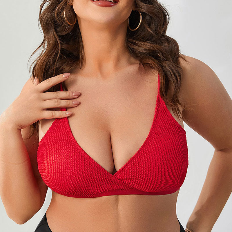 Damen Elegantes und bequemes Bikinitop mit raffinierten Texturen Drune