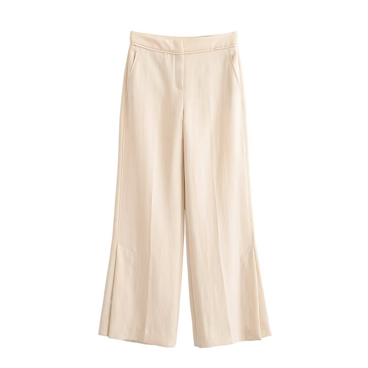Damen elegante, weite Hose mit schickem Schnitt und praktischen Taschen Drune
