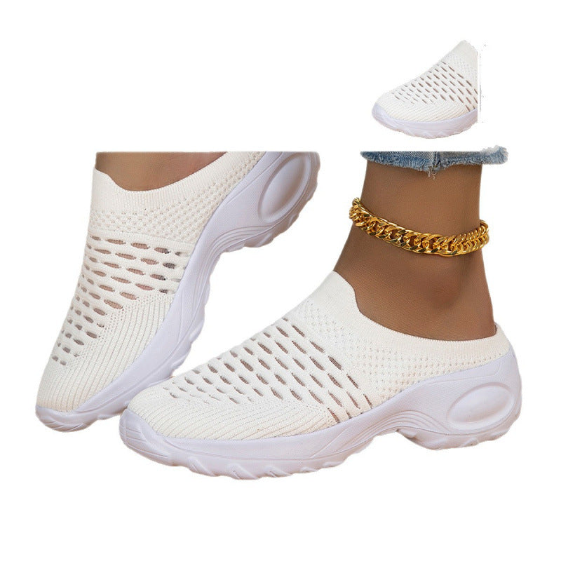 Damen Atmungsaktive Strick-Slipper-Sneaker mit stoßdämpfender Leichtsohle Drune