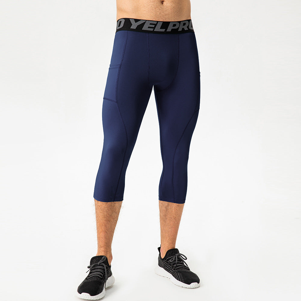 Herren Sportliche Kompressions-Leggings mit praktischen Taschen und atmungsaktiver Technologie Drune