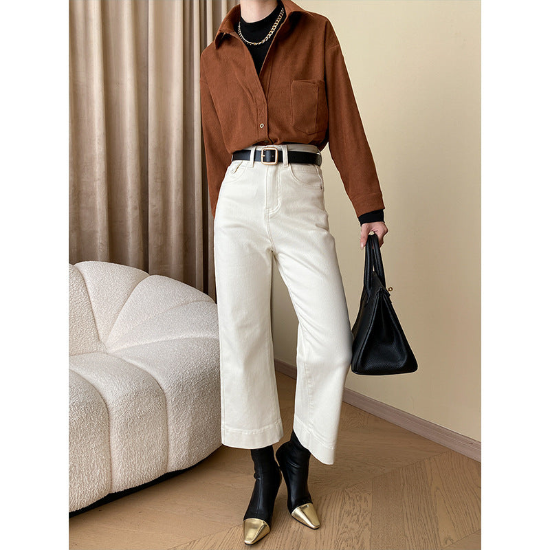 Damen Elegante Karo-Bluse mit klassischem Schnitt Drune