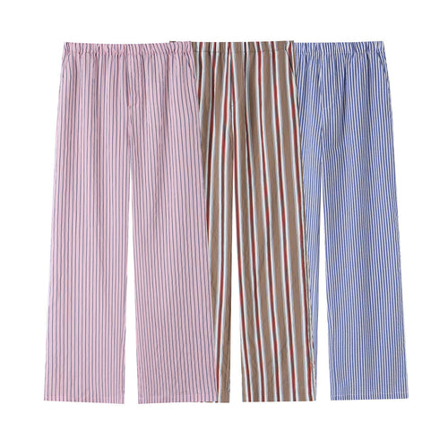 Damen Pyjamahose mit elastischem Bund und geradem Bein Drune
