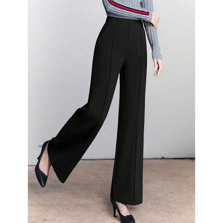 Damen Hochtaillierte Palazzo-Hose mit seitlichen Falten Drune