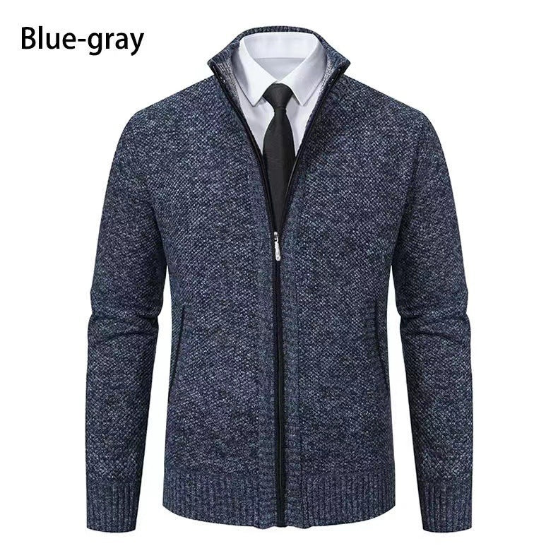 Herren modische Strickjacke mit Reißverschluss und praktischen Taschen Drune